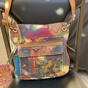 Colorful  Patterned Fossil Crossbody Bag